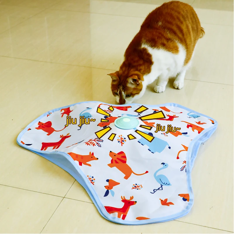 

Interactive Cat Toys for Indoor Cats Motion Activate with Mat Rechargeable Cat Hunting Toy Hide and Seek Toy