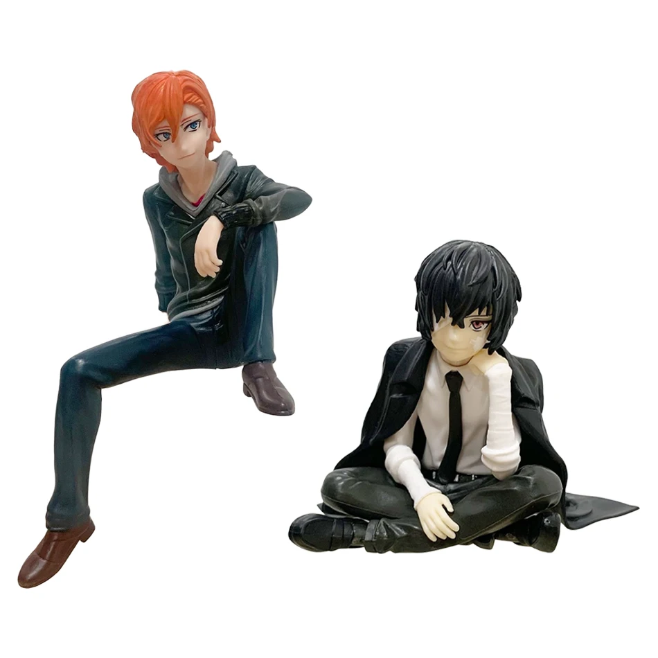 Bungo Stray Dogs 13Cm Chūya Nakahara Dazai Osamu Noodles Press Figure Koleksi Patung Kartun Jepang Mainan Lucu