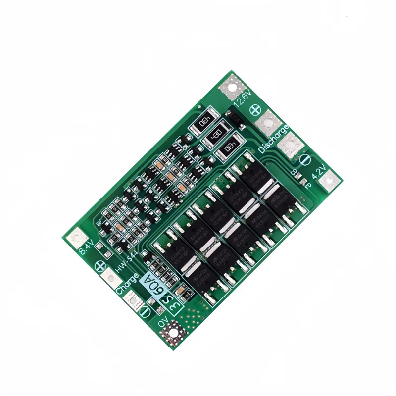 3 series 11.1V 12.6V 18650 lithium battery protection board with equalization can start the drill 40A current