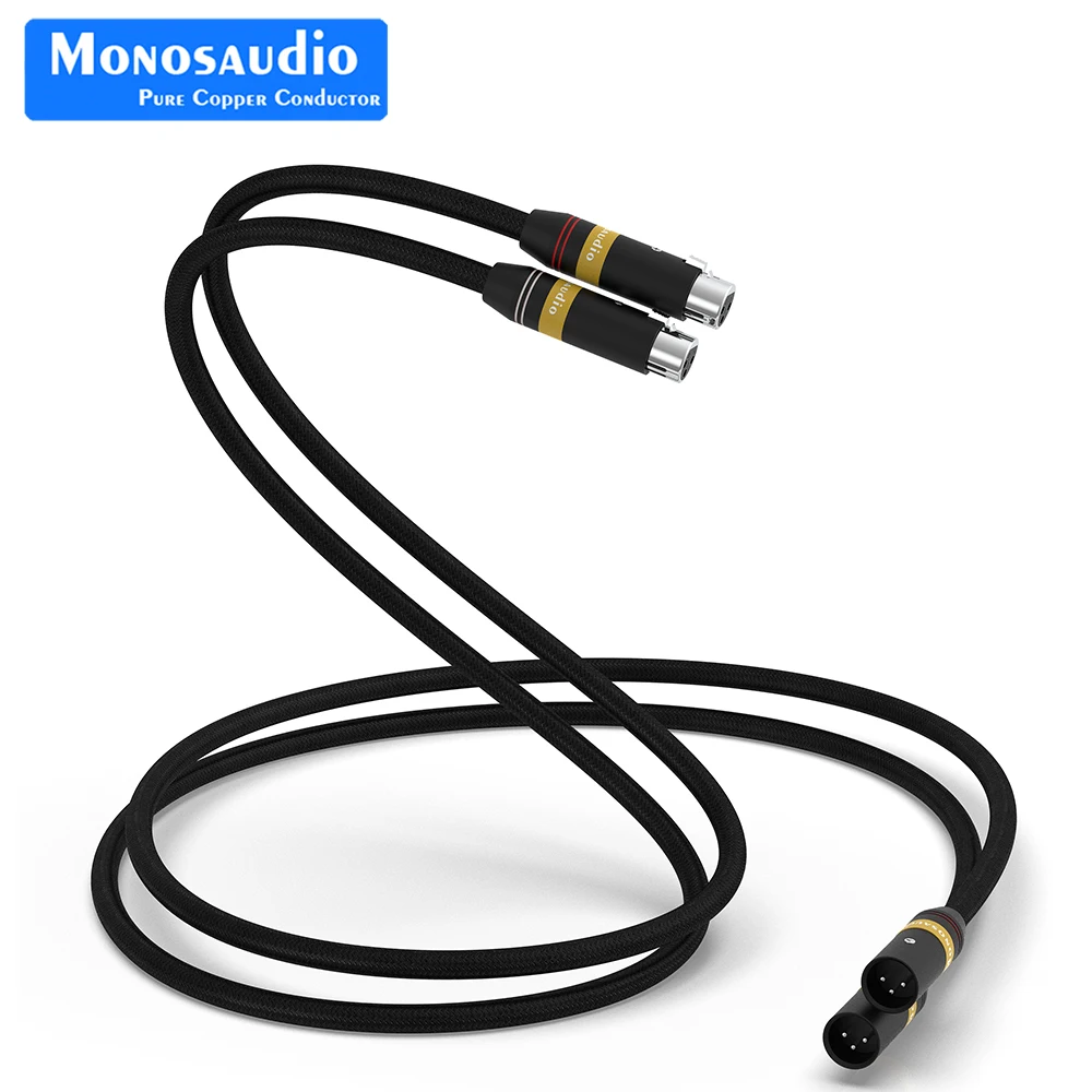 

Monosaudio 17AWG Audiophile XLR Cable XLR Balanced Audio Cable OFC Copper Silver Plated 2XLR Female Signal Cord for Microphone