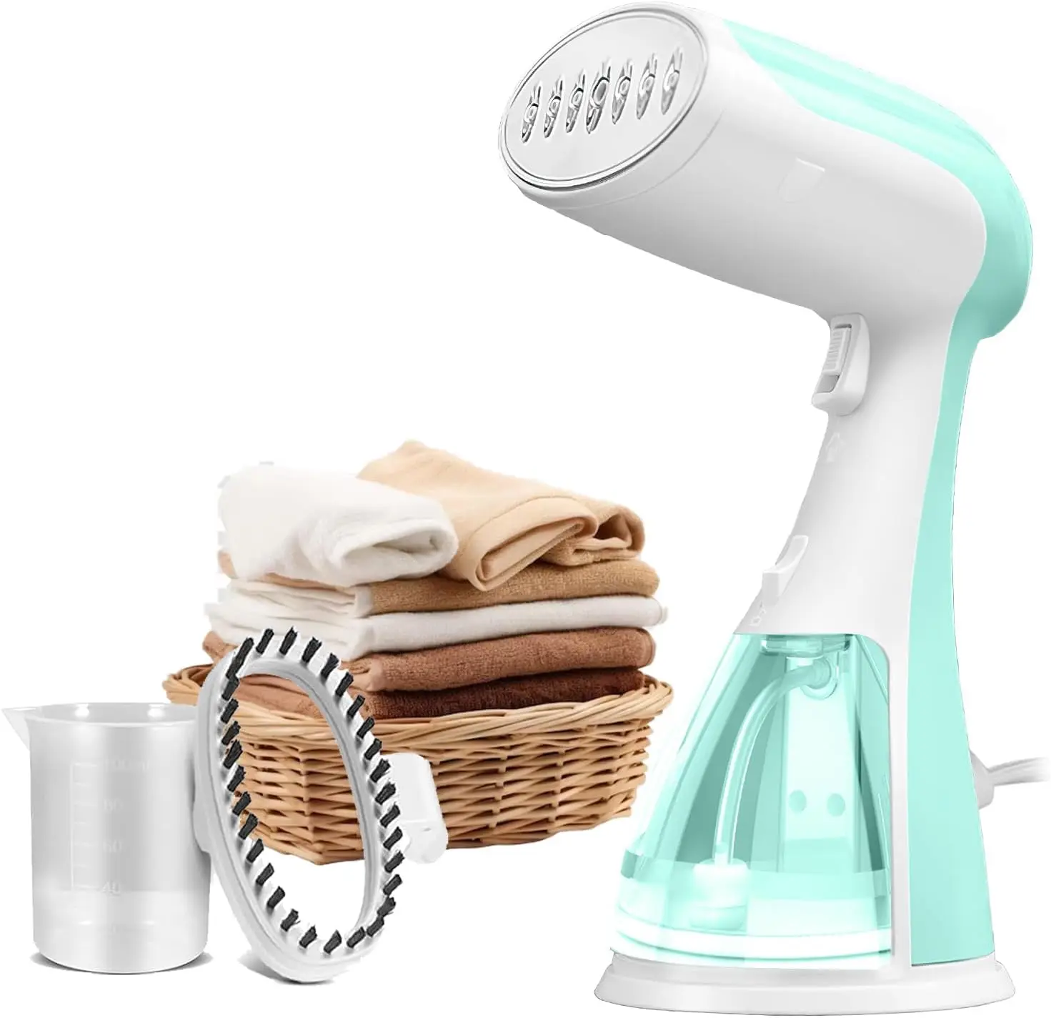 

1350W Portable Handheld Steamer – 15s Fast Heat-Up, 300ml Travel Steamer for Clothes, Removes Wrinkles on All Fabrics