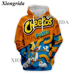 Sudadera con capucha para hombre, con estampado 3D prenda de vestir, estilo Harajuku, con diseño de guetos, comida, Puffs, Top informal, S-5XL, novedad