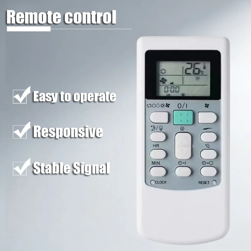 Multi-Model Universal AC Remote Controller, Handy Replacement for HYK-02 HYK-03 Home Air Conditioner Simple Operation Design