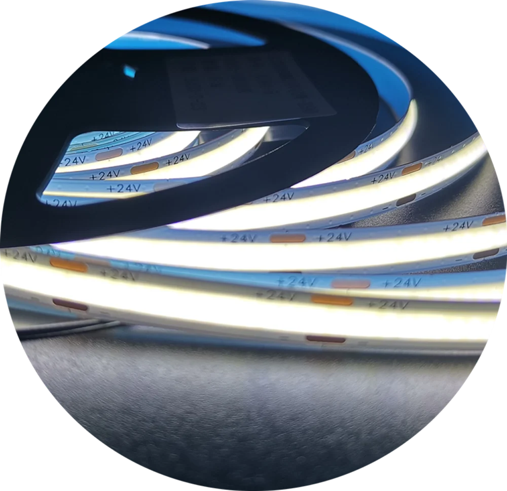 DC 12v 24V COB LED Strip Light High Density Linear Lighting 384Leds 8MM Warm Natural White Flexible Tape For Living Room Kitchen