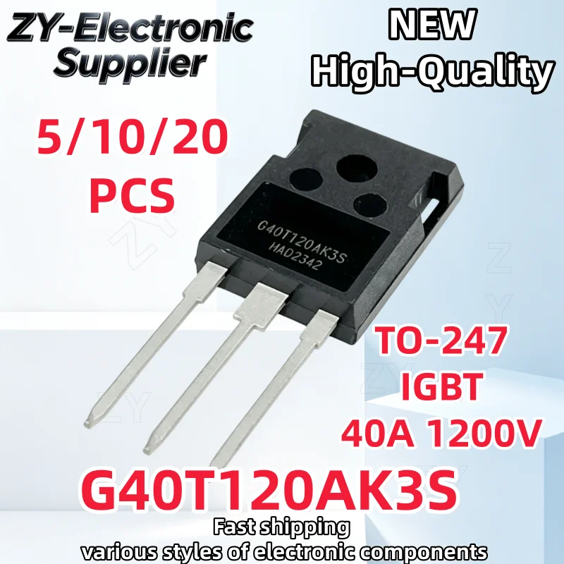 5/10/20PCS TO-247 New Original G40T120AK3S CRG40T120AK3S G40T120AK G40T120 40T120AK3S 40A 1200V IGBT Best Quality In Stock