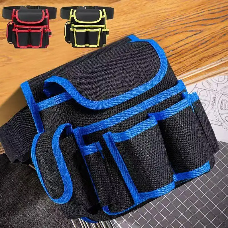 1 Stück Bohrmaschinen-Aufbewahrungstasche, einfache Werkzeugtasche zum Umhängen mit Gürtel, multifunktionale Hüfttasche für Elektriker-Reparaturen – Detail 9