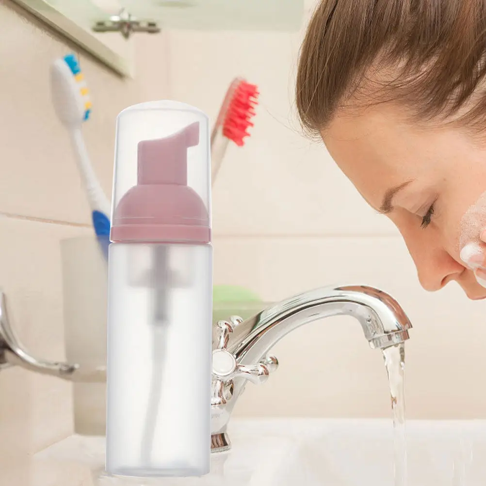 5Pcs Shampoo Foaming Bottles Lightweight Portable Refillable Plastic Bubble Bottles for Hand Soap Body Wash Face Cleanser Travel