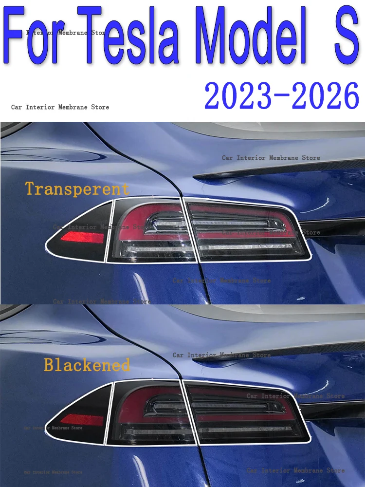 

For Tesla Model S （2023-2026） Car Exterior Headlight Anti-scratch Front Lamp Tint TPU Protective Film Cover Repair Accessorie