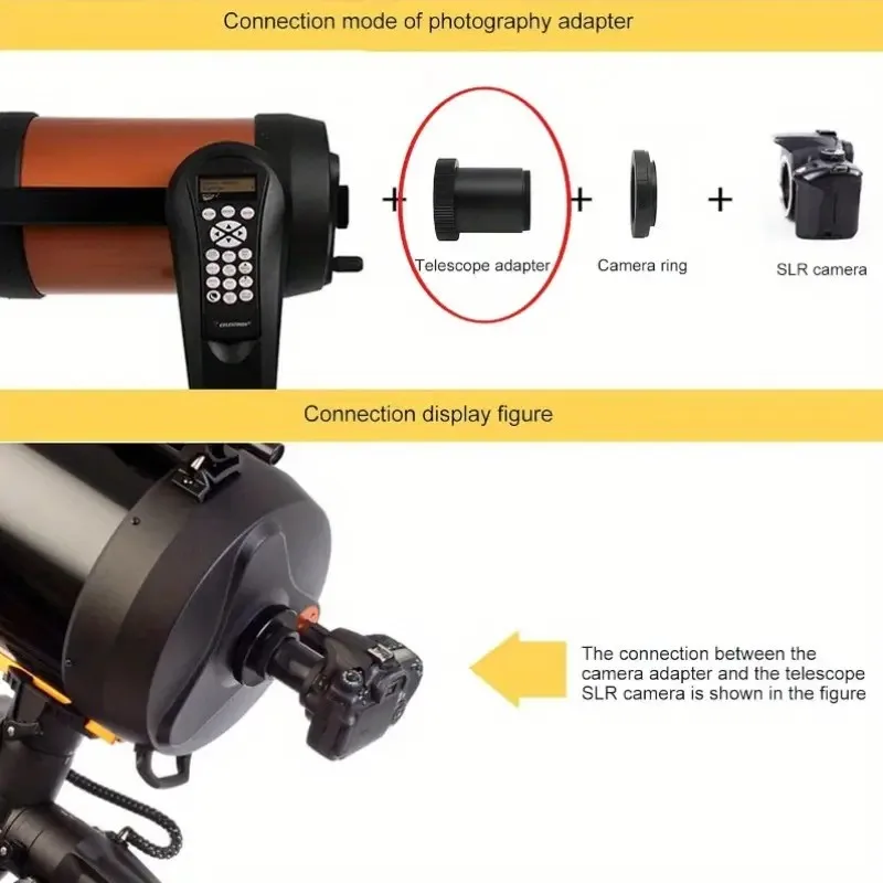 

SCT Interface to M42 T2 Interface Photography Sleeve-Cassegrain(C5, 6, 8, 9.25, 11, 14), Black