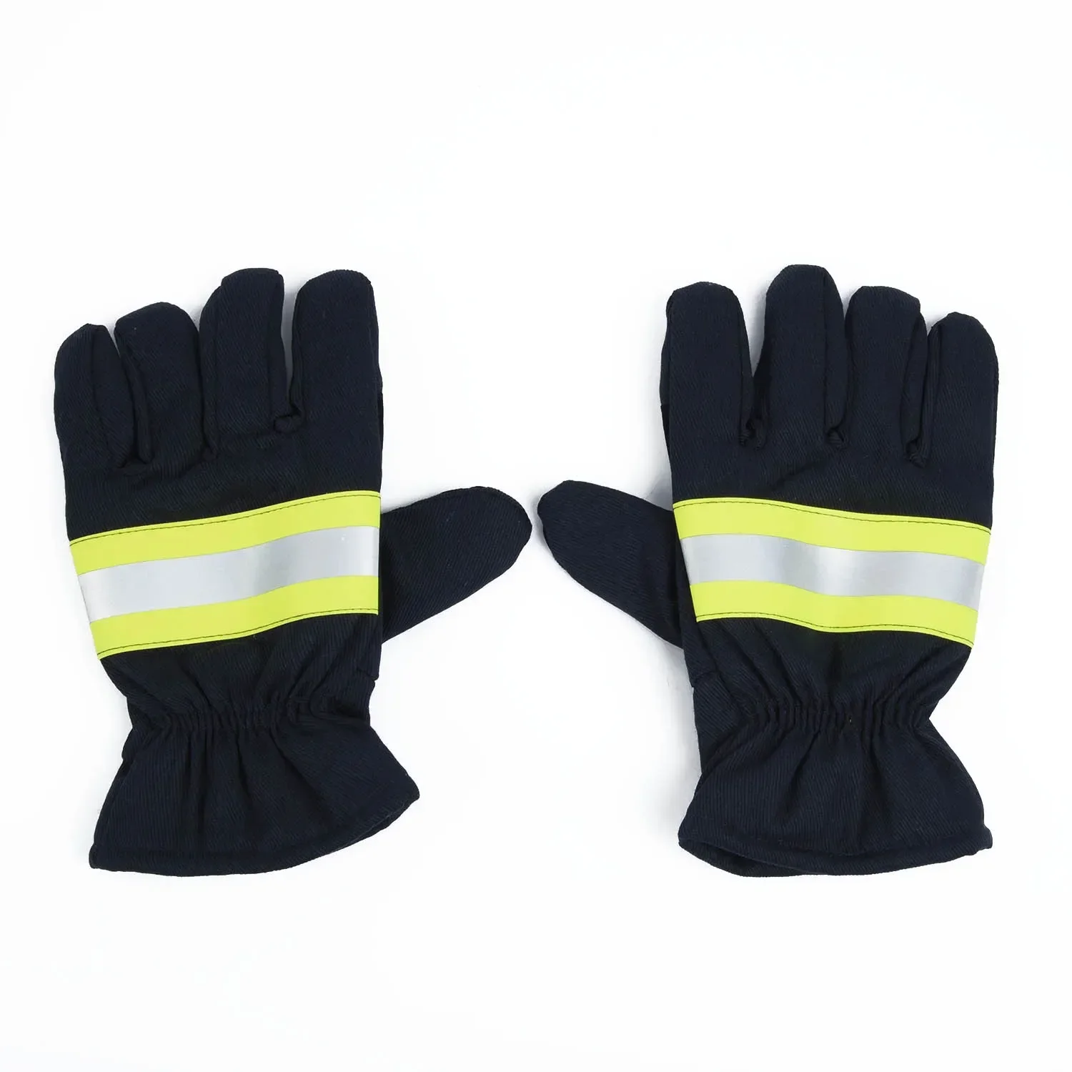 Luvas de segurança à prova de fogo, cinto reflexivo preto, suprimentos de proteção para soldagem e tempo frio, luvas de combate a incêndio