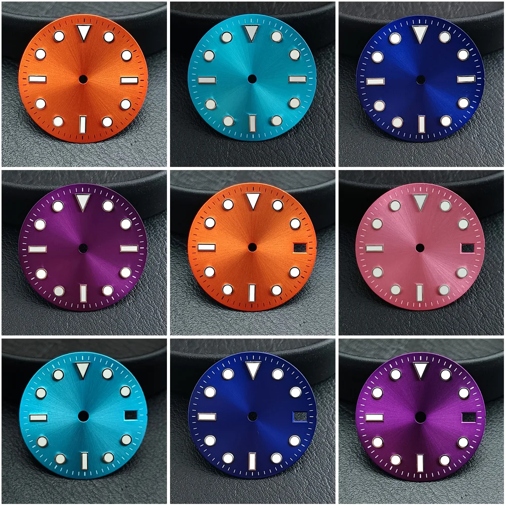 28.5mm Diameter Luminous Sterile Dial for NH Movement with Single Calendar Watch Movement Accessories Support Custom dial