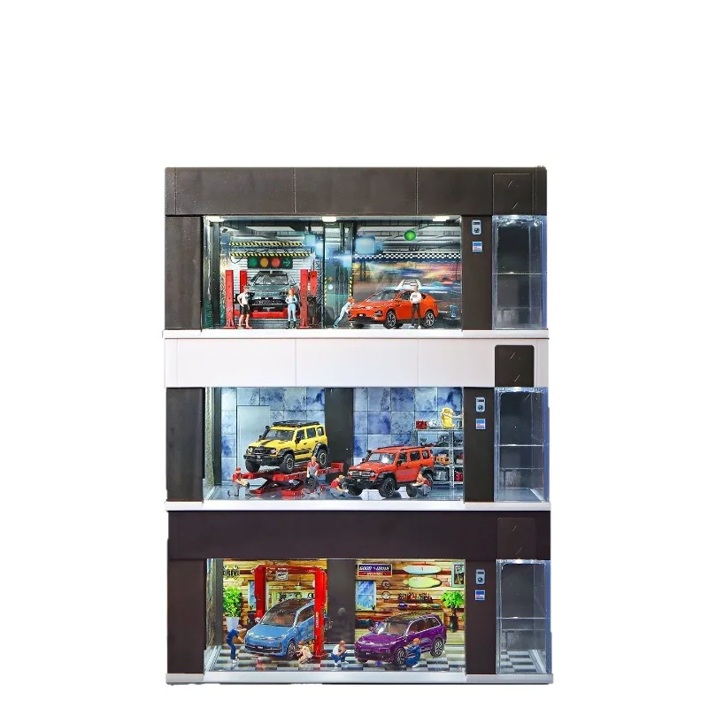 

Голосовая электрическая рольставня, дверь гаража, модель сцены 1:64, небольшой масштабный миниатюрный автомобиль, модель выставочного зала