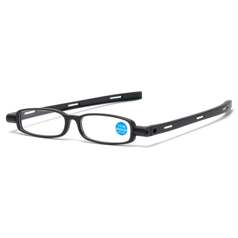 SHONEMES Rotation Folding Reading Glasses Small Frame Anti Blue Light Eyewear TR90 Presbyopia Eyeglasses Diopters +1 1.5 2 3 4