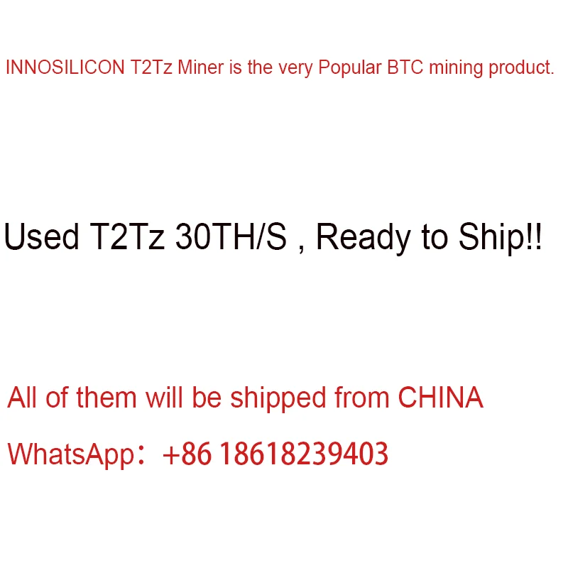 Em estoque segunda mão usado mineiro btc bch asic t2turbo t2t bitcoin innosilicon t2tz 30t 30th pronto para enviar