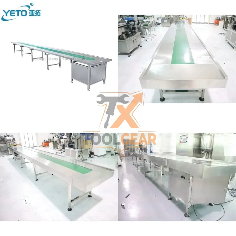 2026hotsale* Stainless Steel Conveyor Belt Bottles Boxed Cans Jars Automatic Production Packing Line Conveyor