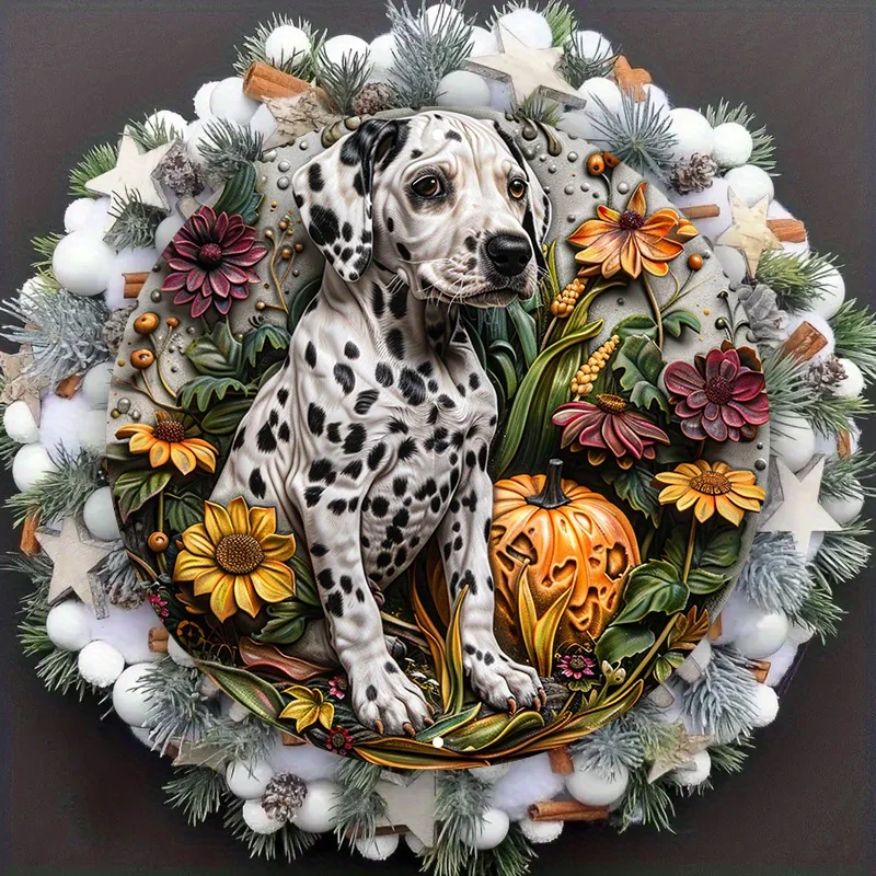 

Durable Aluminum Sign, UV and Scratch Resistant, Easy-Hang Circular Wreath Design for Dorm Decor, Valentine'S Gift, 8in, 11.8in