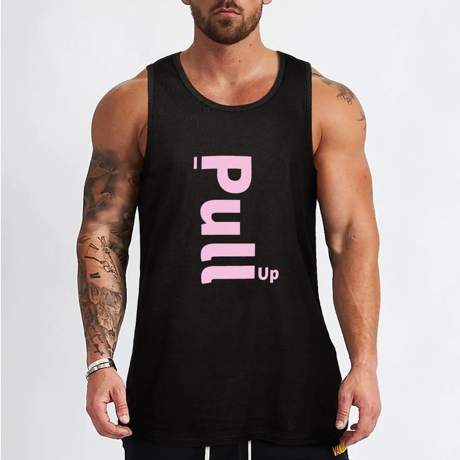 I Pull Up Tank Top Solid Color Tank Top Regular Fit Comfort Undershirt