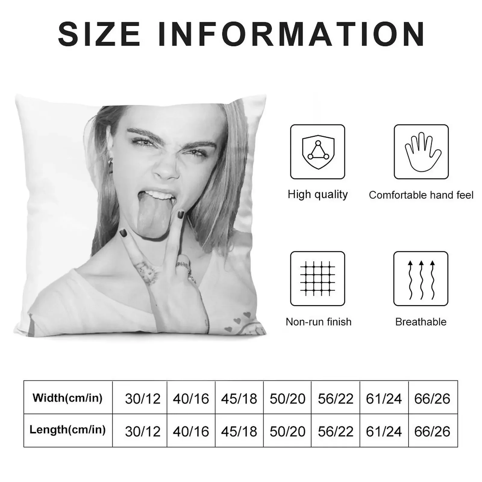 Cara Delevigne Throw Pillow Rectangular Cushion Cover luxury decor Sofa Covers For Living Room pillow