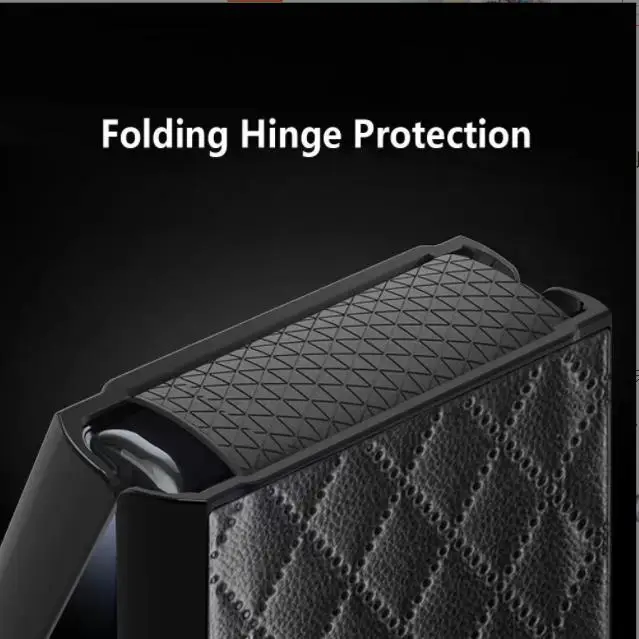 Применимо к чехлу Samsung zflip4 мобильный телефон, деловой складной экран, винтажный защитный чехол с изображением агрессивного медведя из кожи