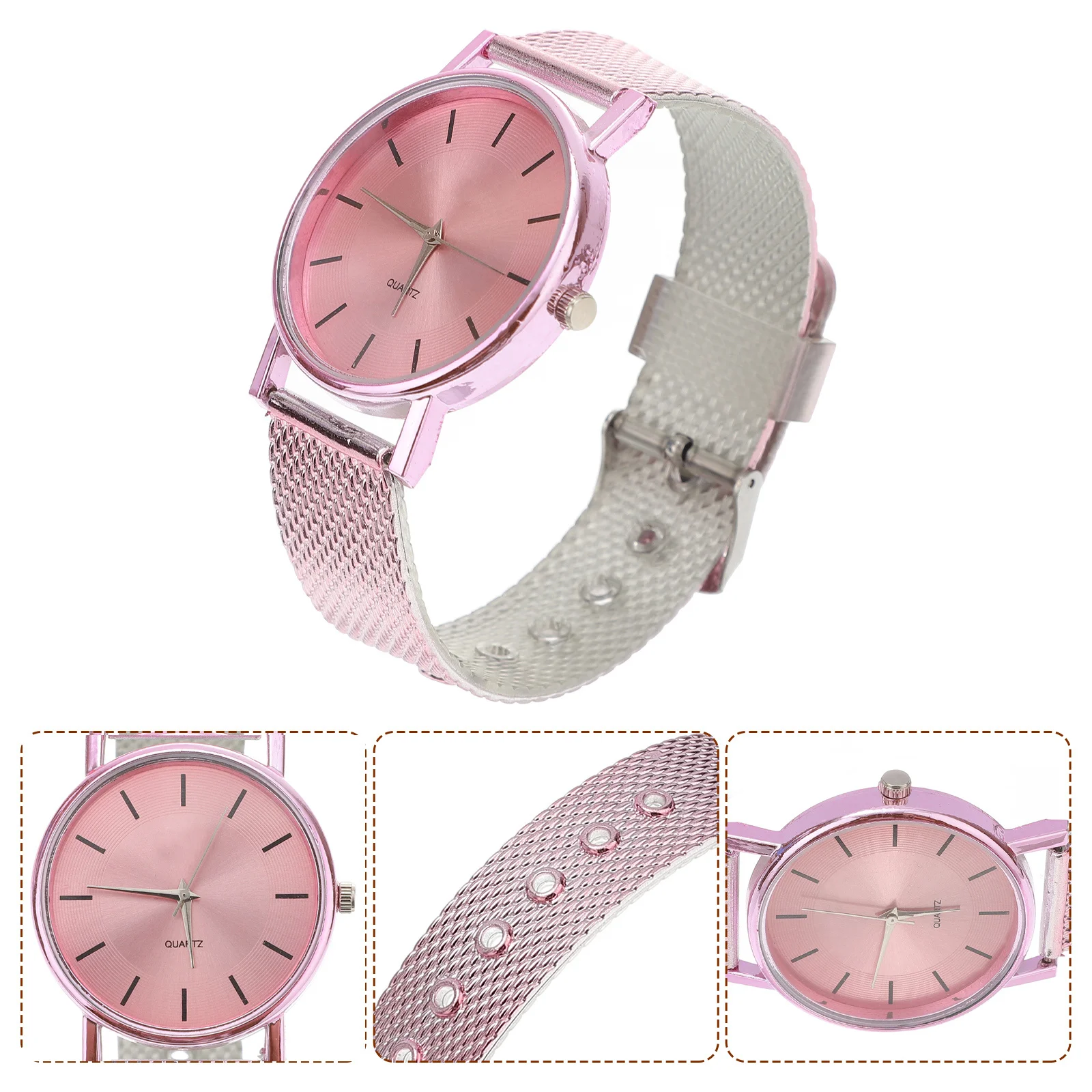 

Elegant Women Quartz Wrist Watch Pink Stylish Business Fashion Quartz Watch Perfect Gift for Valentine Christmas Birthday