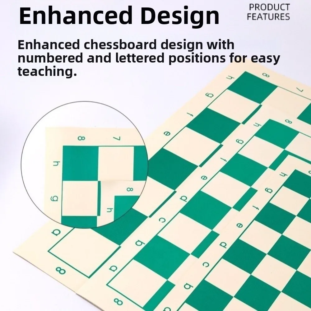 

36/42/51 см шахматная доска, средневековый набор шахмат, нескользящий коврик из смолы, турнирные шахматы, настольные игры, раскладывающаяся складная доска