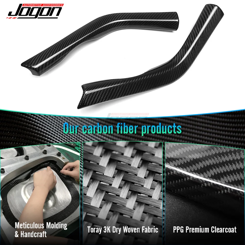 For Subaru WRX STI VA 2015-2021 Real Carbon Fiber Gear Shift Panel Side Strips Car Interior Accessories