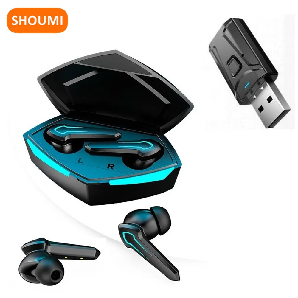 Nuevos auriculares inalámbricos P30 TWS para juegos con micrófono adaptador Bluetooth caja de carga Gamer auriculares de baja latencia, para TV PC