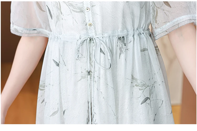 Sommer Floral Chiffon Casual Strand Midi Kleid Frauen Koreanische Mode Elegante Prom 2025, Frühling Chic Luxus Party Abendkleid