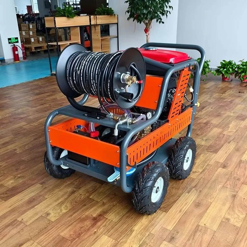 LC Parallel Rod Engine 250-bar 30lpm High Pressure Water Jet Sprayer Sewer Professional Cleaning Machine Equipment