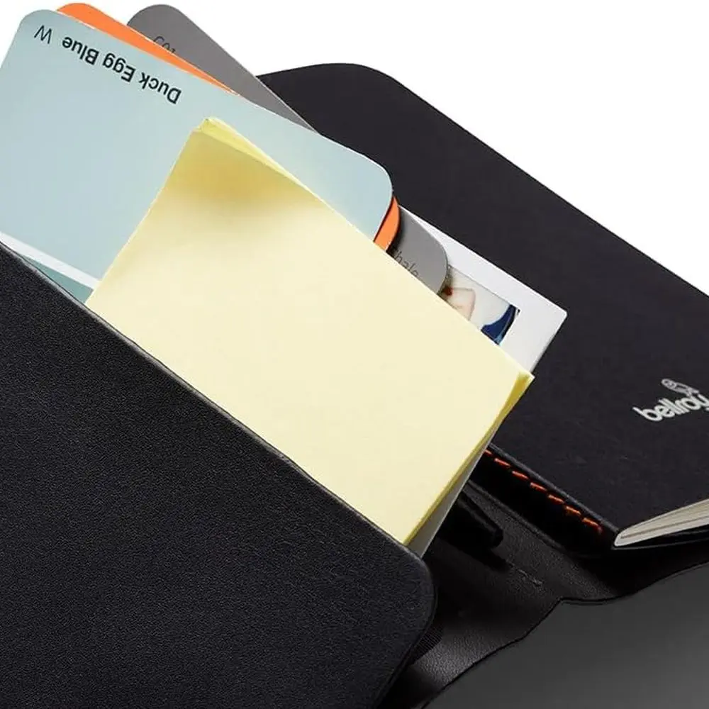 Leather Notebook Cover, Black - Premium Folio for Protection and Style