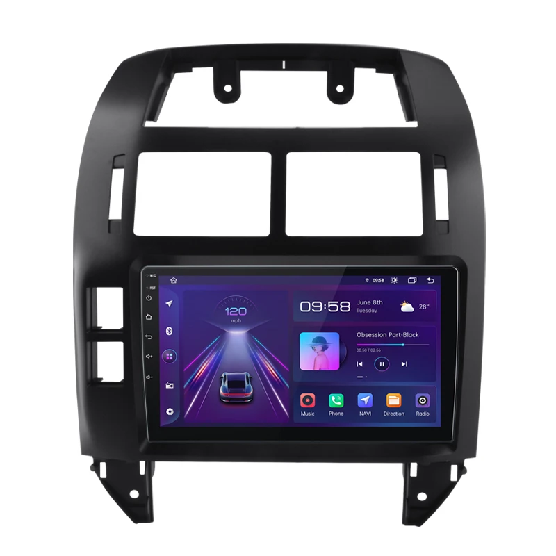 Junsun Draadloze CarPlay Android Auto Autoradio Voor VW Volkswagen Polo Mk4 2001-2011 GPS Multimedia 2 din - afbeelding 2