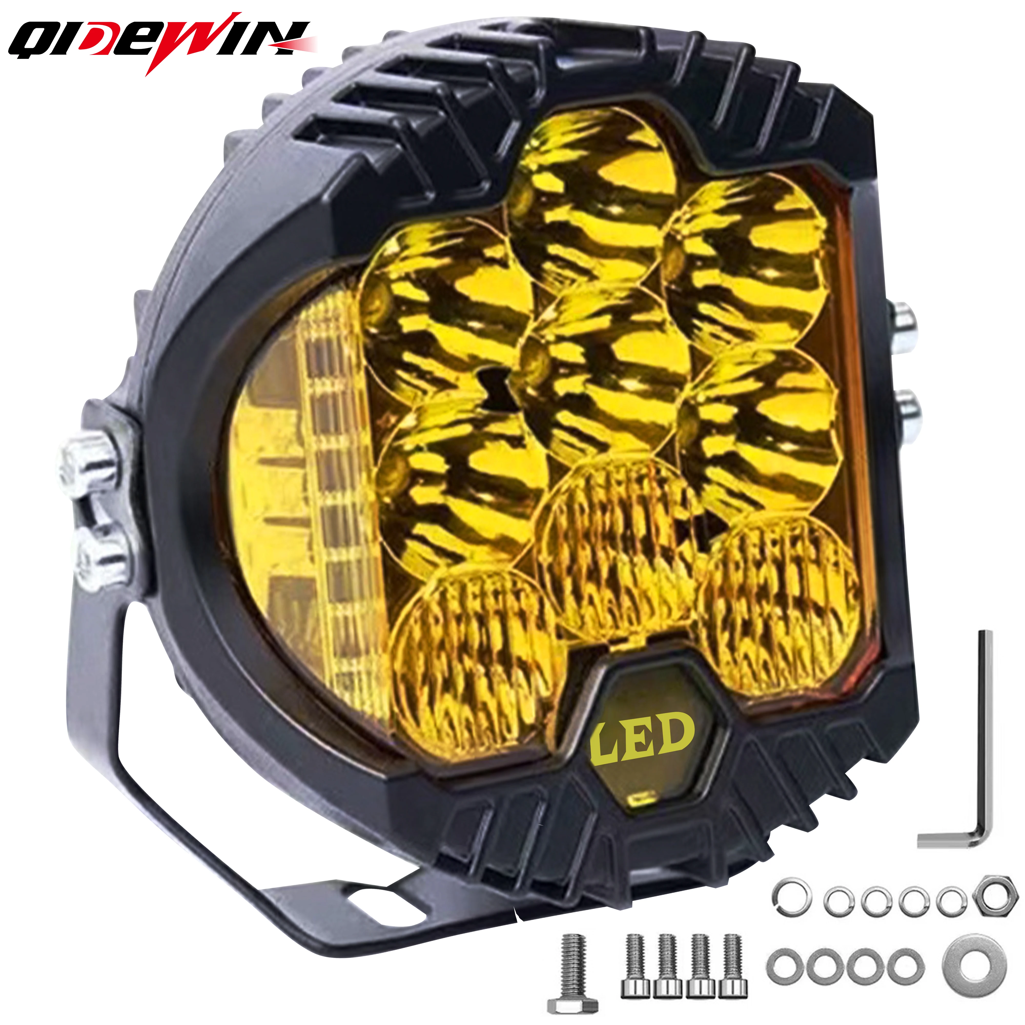 

7inch Led Search Bar Wok Light High Beam Headlights 120W Miles Motorcycle Projector for Volvo Truck Jeep 4x4 Off Road 12V 24V