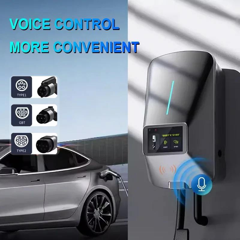 Liush Smart Ev Charging Station Wallbox Ev Charger 7kw 22kw App Household Voice Control Ac Ev Charger Station For Electric Car