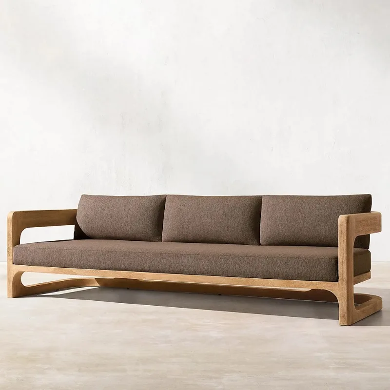 

Outdoor open-air sofa garden balcony courtyard sofa teak leisure sofa combination