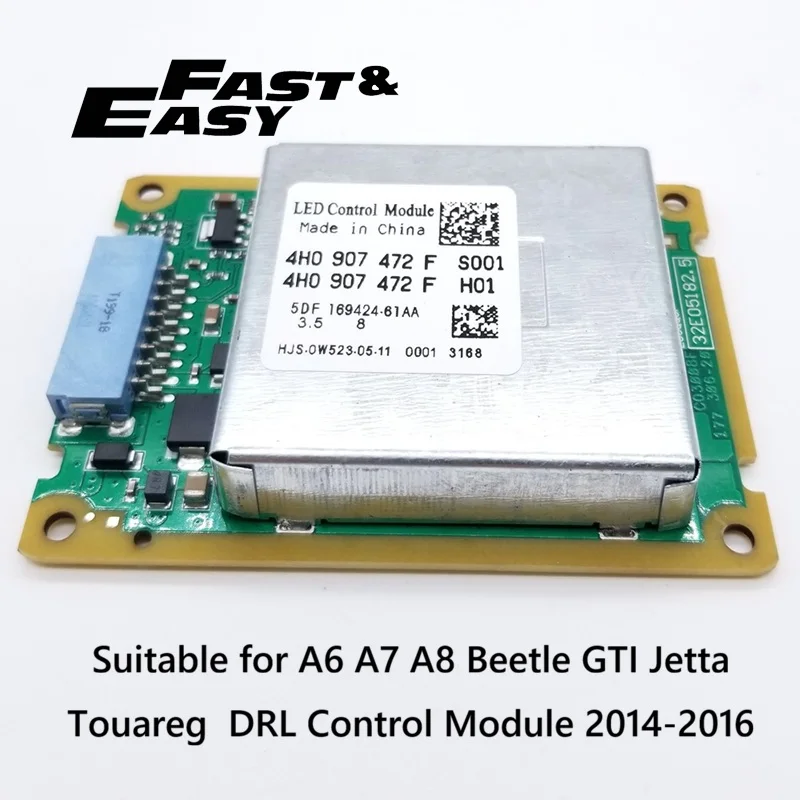 Aftermarket New 4H0907472F 4H0 907 472 F LED Turn Signal Light Running Light DRL Module for A6 A7 A8 Beetle GTI Jetta Touareg