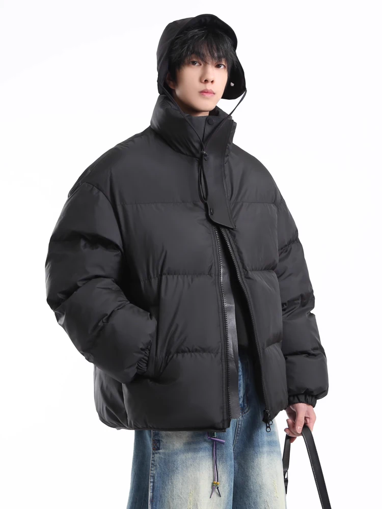 

Bla Stand Collar down Cotton Jaet Men's Winter Thi Warm Bread Design Trendy Brand Cotton Coat Youth Casual Faion