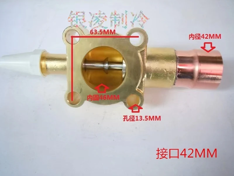 All copper compressor suction and exhaust valve refrigeration and air conditioning semi-closed head stop valve 28/35/42MM