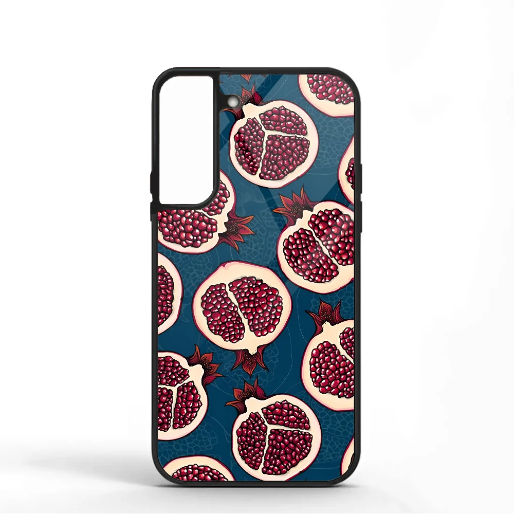 Pomegranate Slices Phone Case For Samsung S10 S20 S21 S22 S24 S30 Plus ULTRA Mirror Acrylic Cover