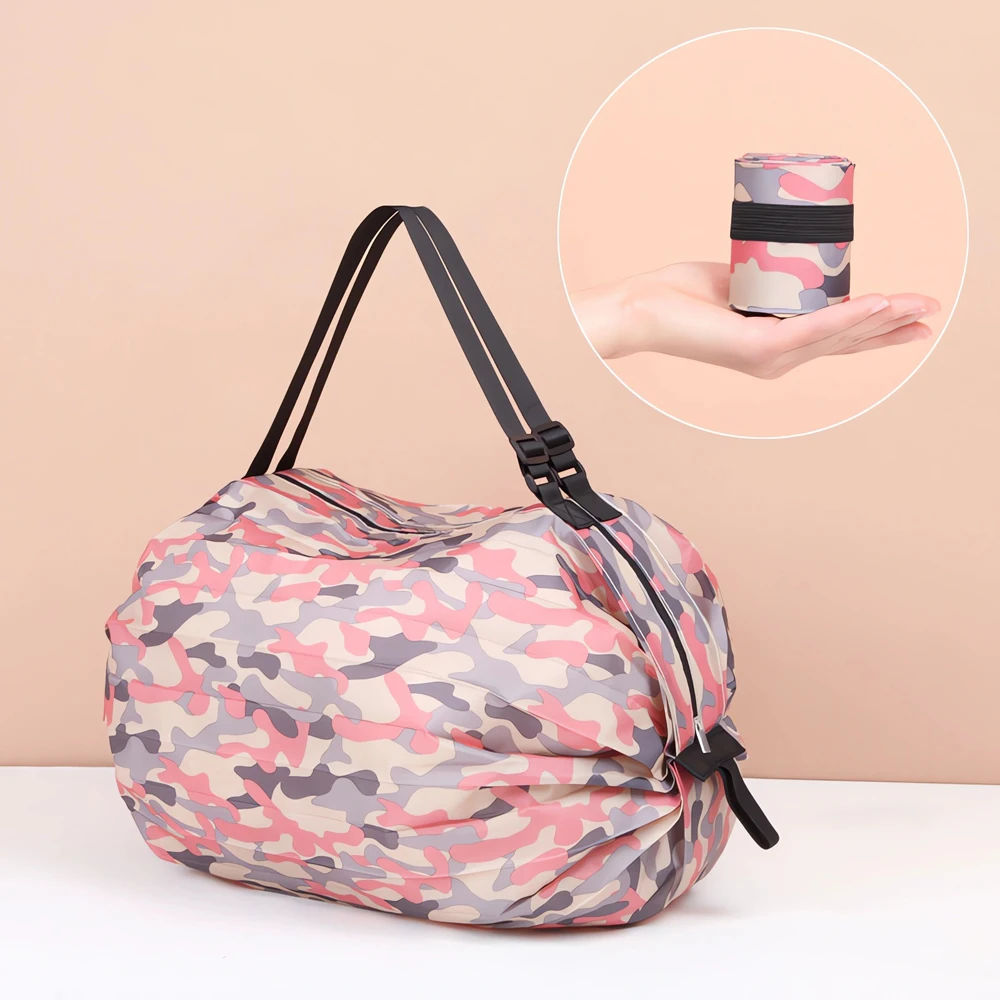 

Folding Shopping Bag Large Size Supermarket Reusable Fold Eco Fabric Portable Shopper Women Tote Pouch Cloth Market Grocery Bag