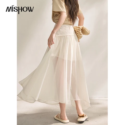 MISHOW Шифоновая юбка  MXF24B2505