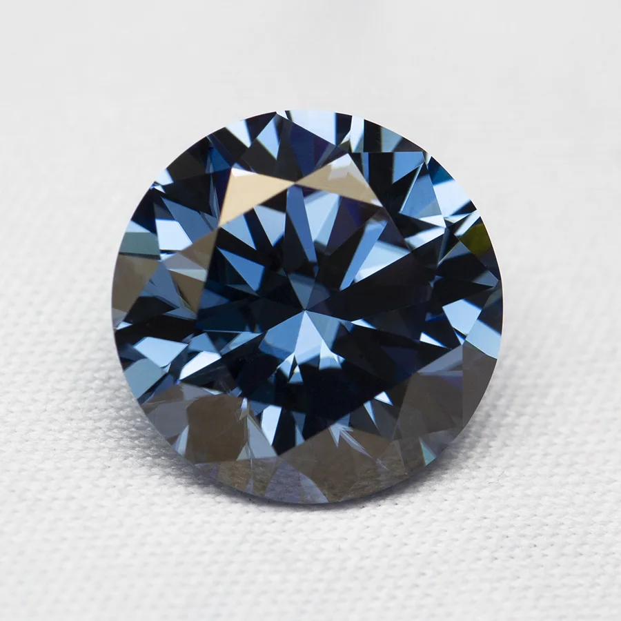 Piedra de moissanita azul real, probador de diamante de paso positivo con certificado GRA, nunca se decolora, VVS1 0,5-5.0ct