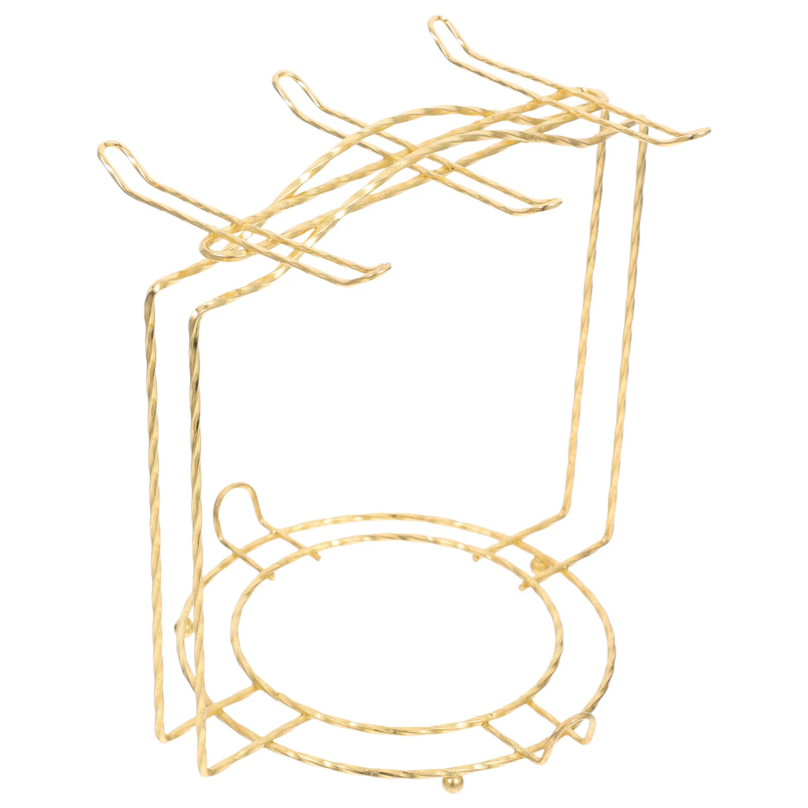 

Tea Storage Organizer Cup Holder Gold Automatic Iron Insert Travel