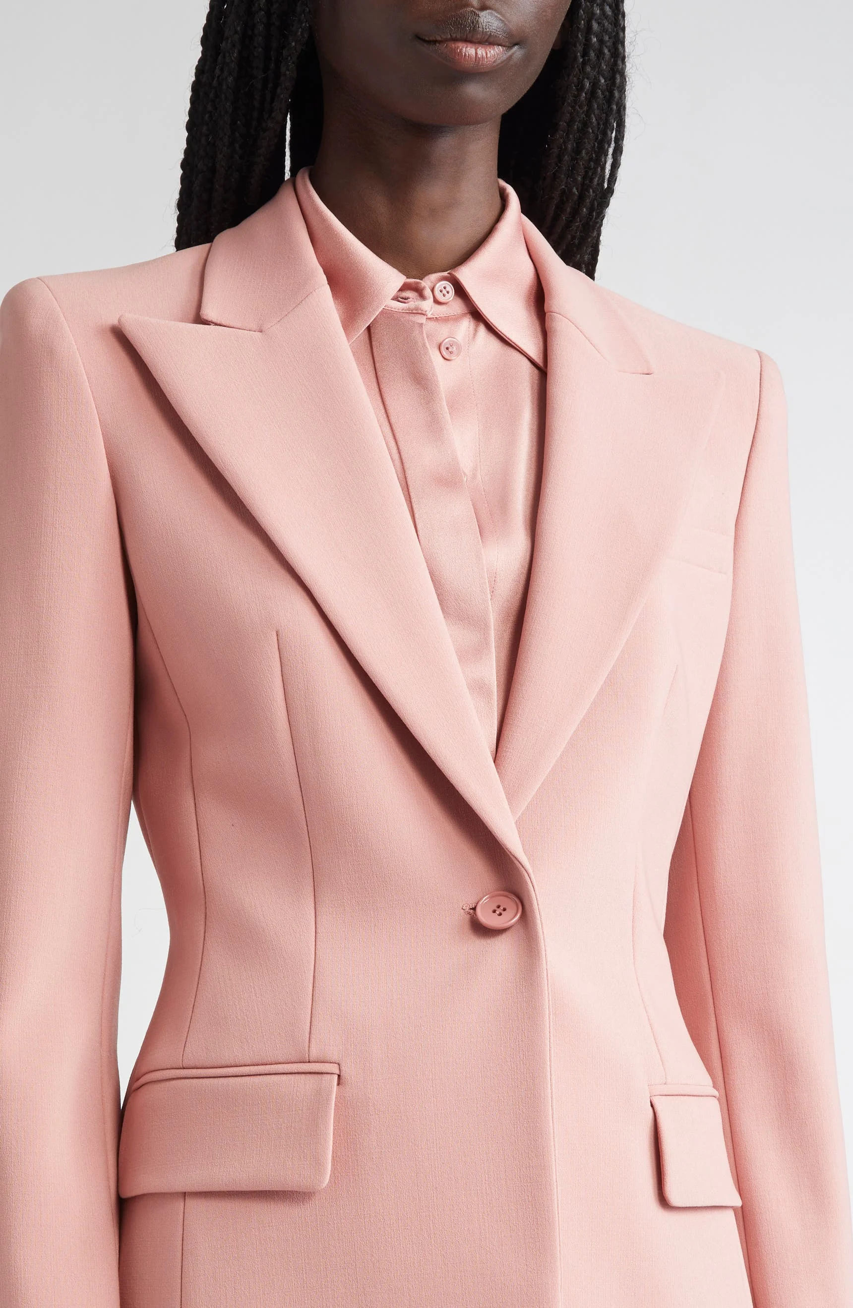 Allingentle Black Women's Suit Slim Fit Business Pantsuit 2 Piece Suit Elegant Wide-Leg Pants for Casual Office Customize