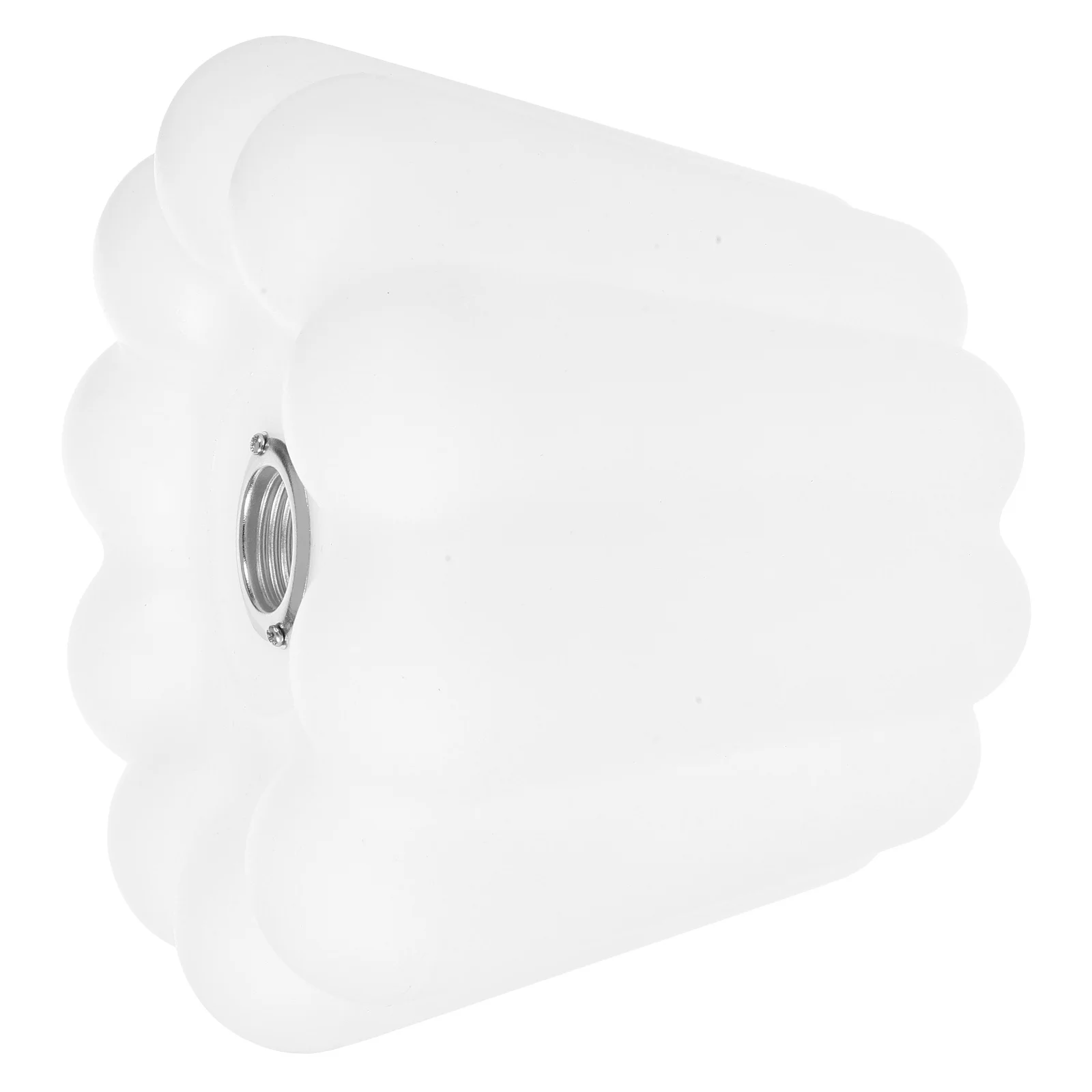 

White Acrylic Lamp Shade Pudding Shape G9 Metal Interface Replacement Lampshade Table Floor Pendant Ceiling Light Cover