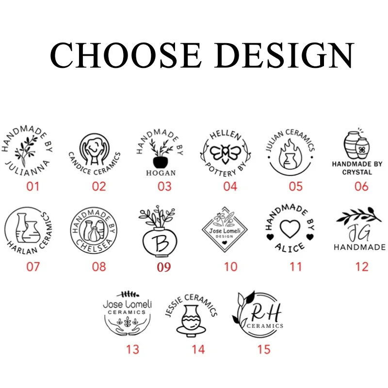 Custom Pottery Stamp for Clay -Personalized Logo Clay Stamps with Your Design -Letter Ceramic Brass Stamp for Pottery Clay Stamp