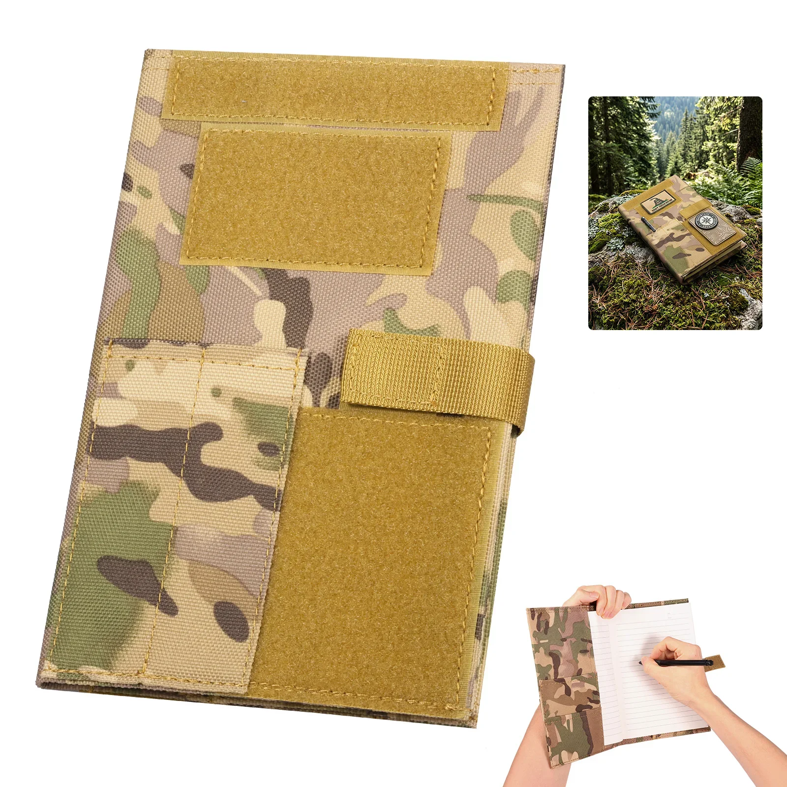 Military Notebook Cover for 5" x 8" Military Log Book Book Protective Holder Army Field Notebook Cover for Protection