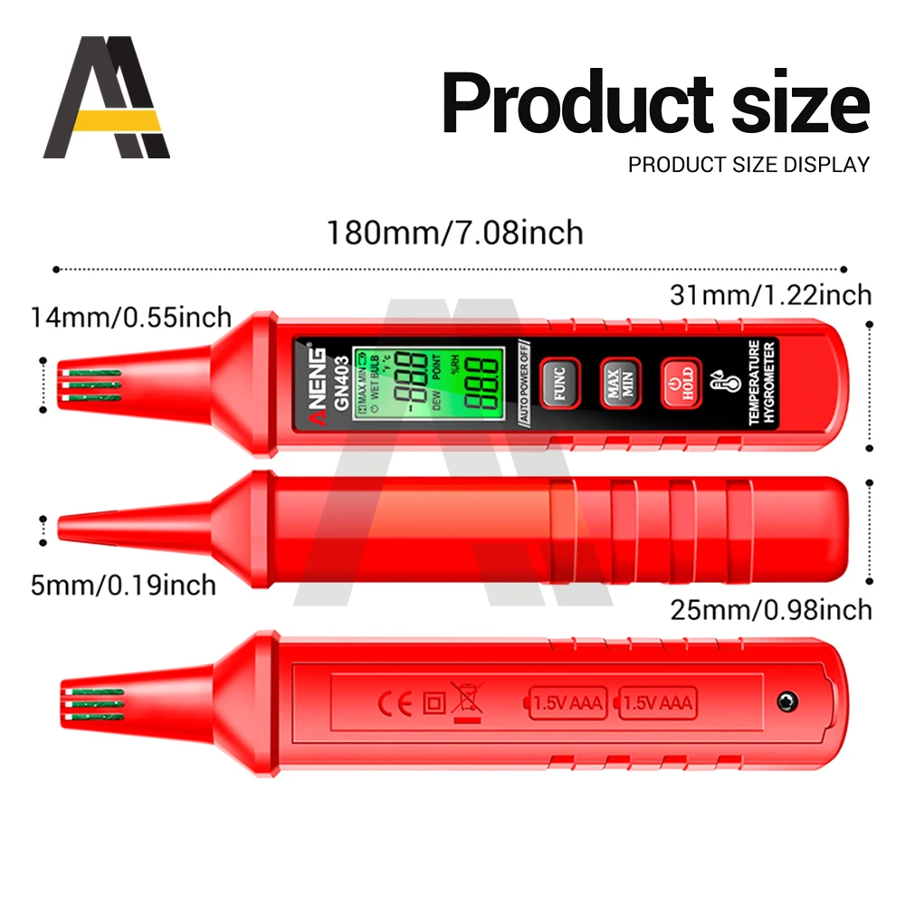 ANENG GN403 Industrial Digital Temperature Gas Leakage Analyzer Humidity Meter High Sensitivity Sensor Temperature Hygrometer