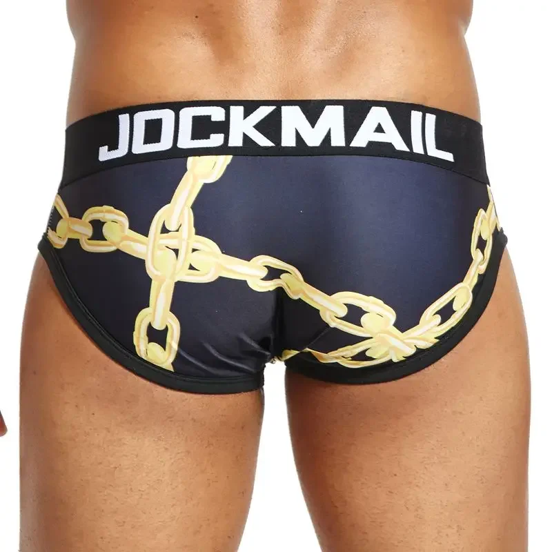 New JOCKMAIL Brand Sexy Mens Underwear Boxer shorts Sexy playful printed mens trunks panties cuecas boxer Gay Underpants