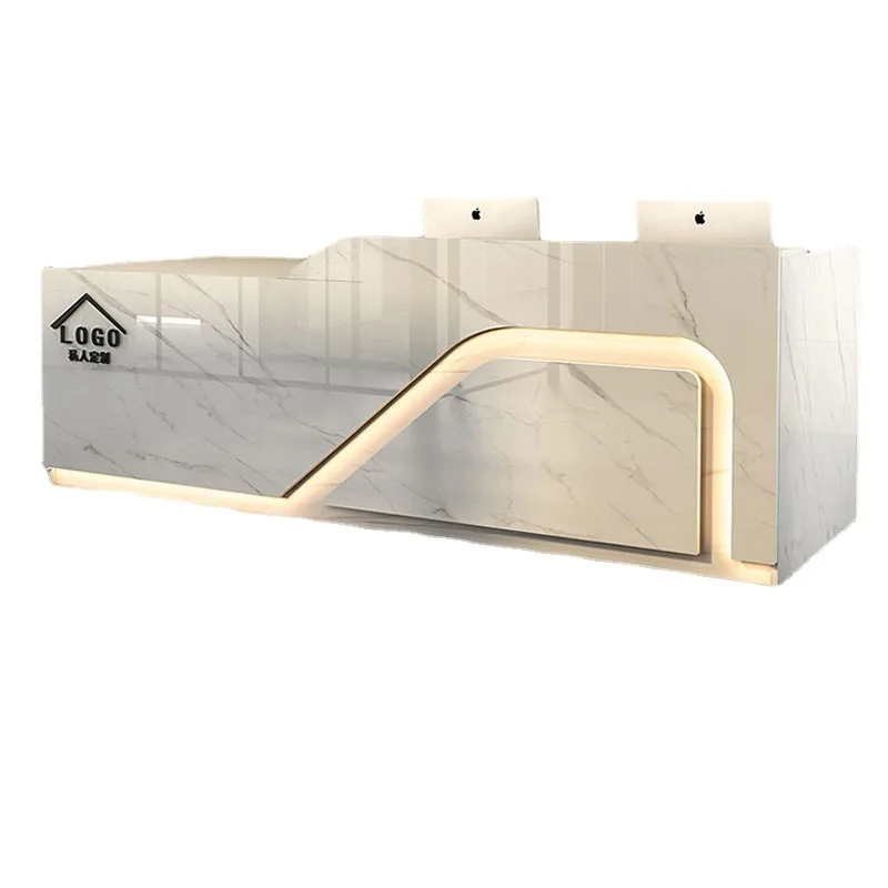 

Simple and modern convenience store Clothing store Small bar counter Shop paint reception desk