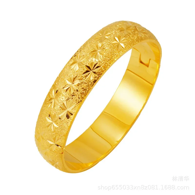 Vietnam Sand Gold Bracelet Simulation Gold Does Not Fade 24k Gold 999 Imitation Gold Girl Bracelet Jewelry Gift